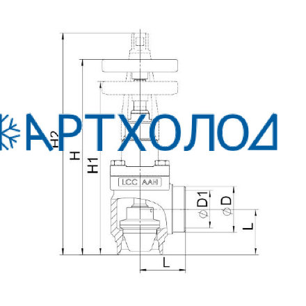 Ручной регулирующий клапан TVD-HA DN100 63 бар, угловой (комплектация с маховиком) Dofun Ручной регулирующий клапан TVD-HA DN100 63 бар, угловой (комплектация с маховиком) Dofun
