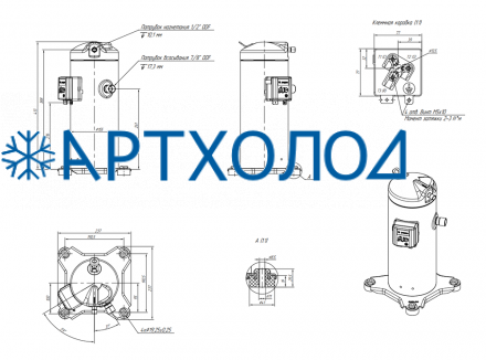 Компрессор спиральный RCH31C5LB6CA (141R0776) Ридан Компрессор спиральный RCH31C5LB6CA (141R0776) Ридан