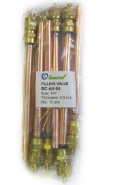 Штуцер сервисный с красномедной трубкой диаметром 1/4" BC-AV-04 Штуцер сервисный с красномедной трубкой диаметром 1/4" BC-AV-04