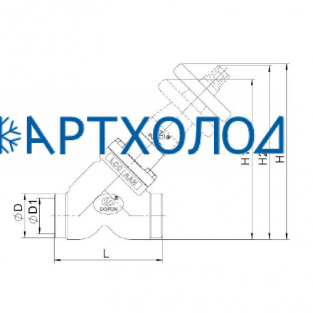 Обратно-запорный клапан SCV-HS DN80 63 бар, прямоточный (комплектация с защитным алюминиевым колпачком) Dofun Обратно-запорный клапан SCV-HS DN80 63 бар, прямоточный (комплектация с защитным алюминиевым колпачком) Dofun