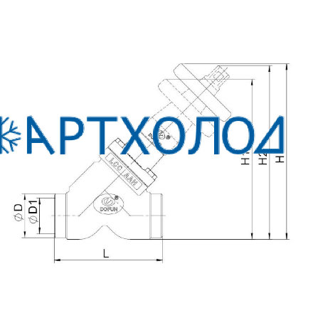 Обратно-запорный клапан SCV-HS DN150 63 бар, прямоточный (комплектация с защитным алюминиевым колпачком) Dofun Обратно-запорный клапан SCV-HS DN150 63 бар, прямоточный (комплектация с защитным алюминиевым колпачком) Dofun