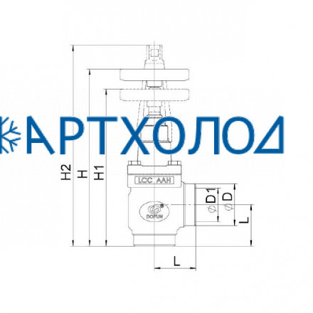 Обратно-запорный клапан SCV-HA DN50 63 бар, угловой (комплектация с защитным алюминиевым колпачком) Dofun Обратно-запорный клапан SCV-HA DN50 63 бар, угловой (комплектация с защитным алюминиевым колпачком) Dofun