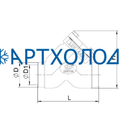 Обратный клапан CVD-HS DN25 63 бар, прямоточный Dofun Обратный клапан CVD-HS DN25 63 бар, прямоточный Dofun