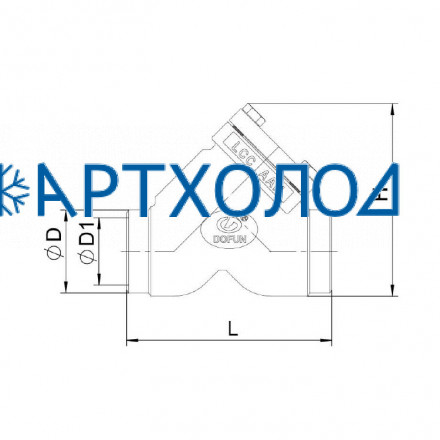 Обратный клапан CVD-HS DN50 63 бар, прямоточный Dofun Обратный клапан CVD-HS DN50 63 бар, прямоточный Dofun
