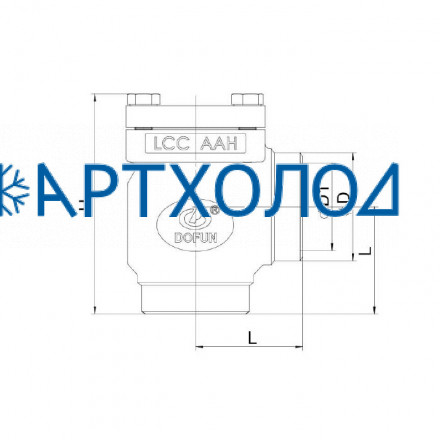 Обратный клапан CVD-HA DN32 63 бар, угловой Dofun Обратный клапан CVD-HA DN32 63 бар, угловой Dofun