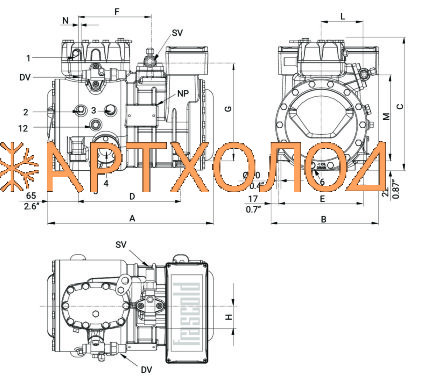 Компрессор Frascold D4-18.1Y Компрессор Frascold D4-18.1Y