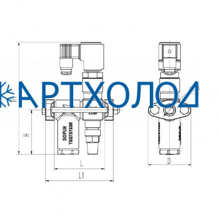 Электромагнитный клапан DGSV (EV) DN15 (с фильтром) Dofun Электромагнитный клапан DGSV (EV) DN15 (с фильтром) Dofun