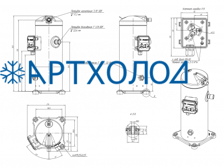 Компрессор спиральный RCM66E4LT7CA (141R8835) Ридан Компрессор спиральный RCM66E4LT7CA (141R8835) Ридан