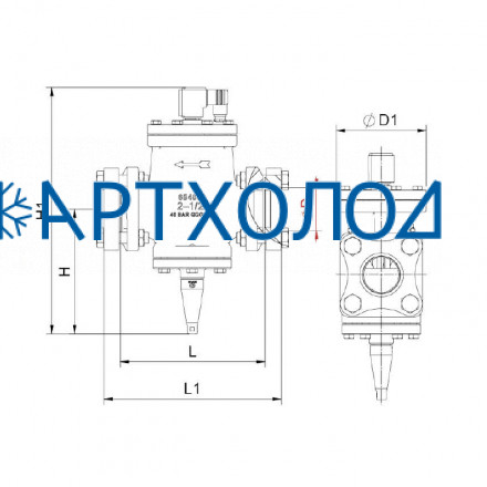 Электромагнитный клапан DGSV DN40  Dofun