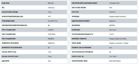 Программируемый контроллер MCX15B 080G0037 Danfoss